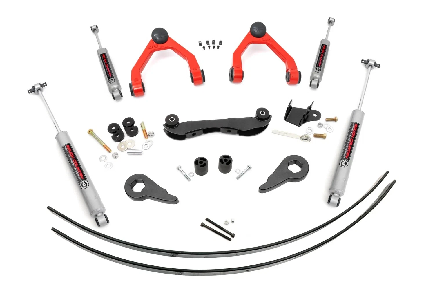 Fits Chevy C1500_K1500 Truck&SUV 4WD (1988-1999) 2-3_ Lift Kit Rear AAL 17030RED